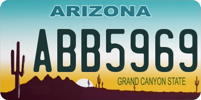 AZ license plate ABB5969