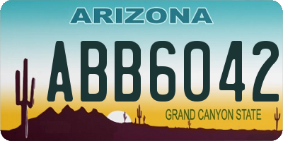 AZ license plate ABB6042
