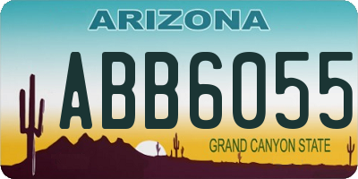 AZ license plate ABB6055