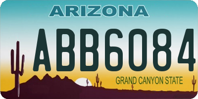 AZ license plate ABB6084