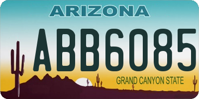 AZ license plate ABB6085
