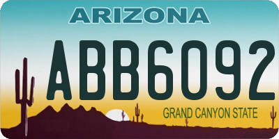 AZ license plate ABB6092