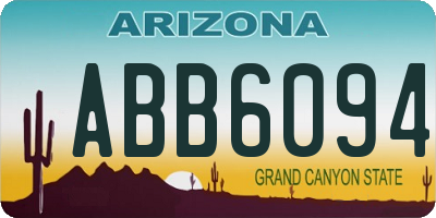 AZ license plate ABB6094