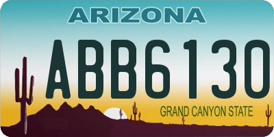 AZ license plate ABB6130