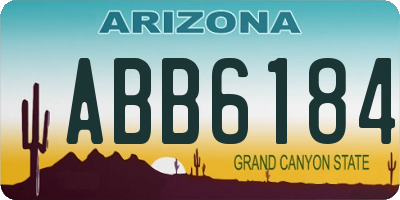 AZ license plate ABB6184