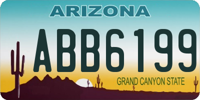 AZ license plate ABB6199