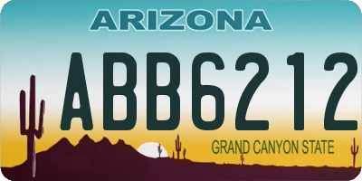 AZ license plate ABB6212