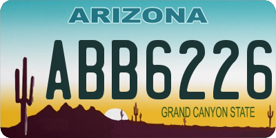 AZ license plate ABB6226