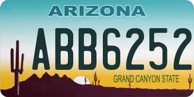AZ license plate ABB6252