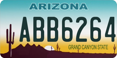 AZ license plate ABB6264