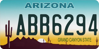 AZ license plate ABB6294