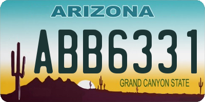 AZ license plate ABB6331