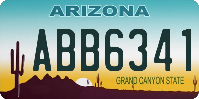 AZ license plate ABB6341