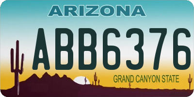AZ license plate ABB6376