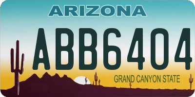AZ license plate ABB6404