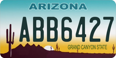 AZ license plate ABB6427