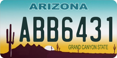 AZ license plate ABB6431