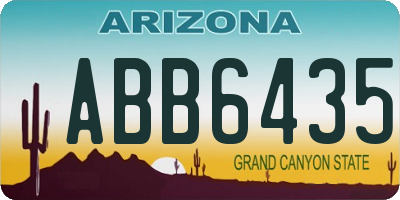AZ license plate ABB6435