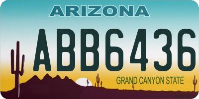 AZ license plate ABB6436