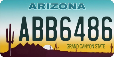 AZ license plate ABB6486