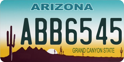 AZ license plate ABB6545