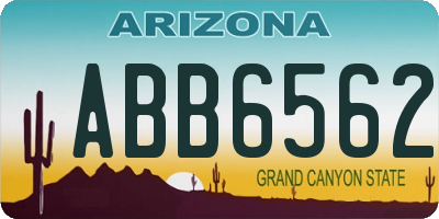 AZ license plate ABB6562