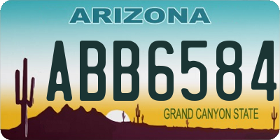 AZ license plate ABB6584