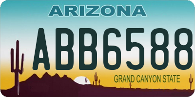 AZ license plate ABB6588