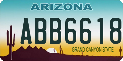 AZ license plate ABB6618