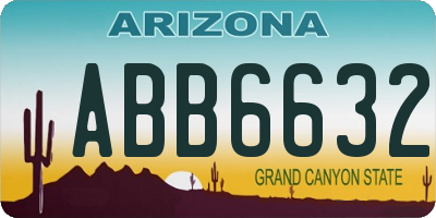 AZ license plate ABB6632