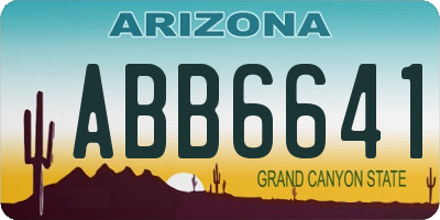AZ license plate ABB6641