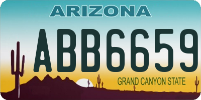 AZ license plate ABB6659