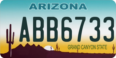 AZ license plate ABB6733