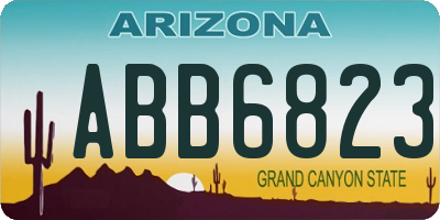 AZ license plate ABB6823