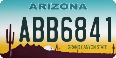 AZ license plate ABB6841