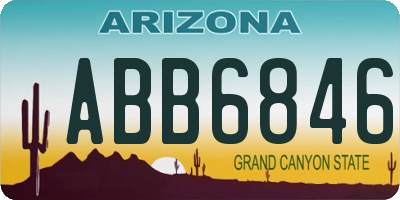 AZ license plate ABB6846