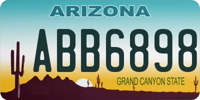 AZ license plate ABB6898
