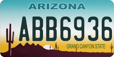 AZ license plate ABB6936