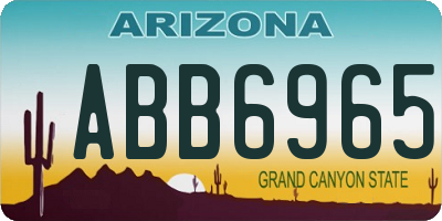 AZ license plate ABB6965