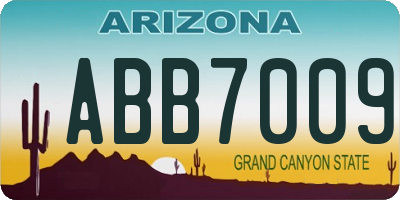 AZ license plate ABB7009