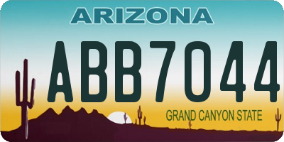 AZ license plate ABB7044