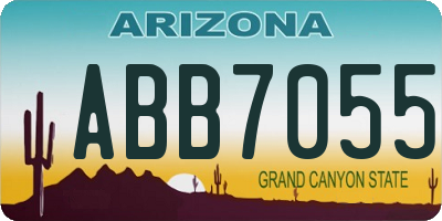 AZ license plate ABB7055