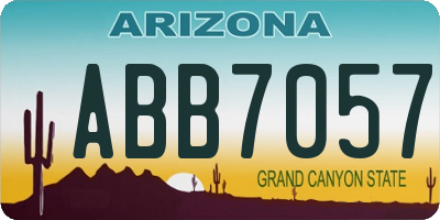 AZ license plate ABB7057
