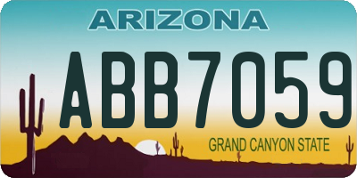 AZ license plate ABB7059