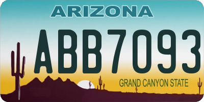 AZ license plate ABB7093