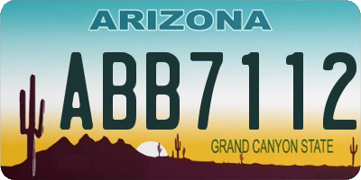 AZ license plate ABB7112