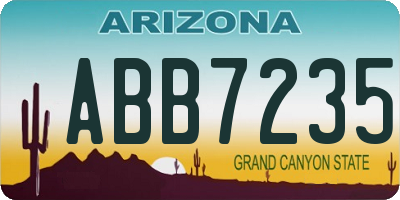 AZ license plate ABB7235