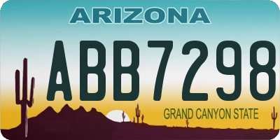 AZ license plate ABB7298
