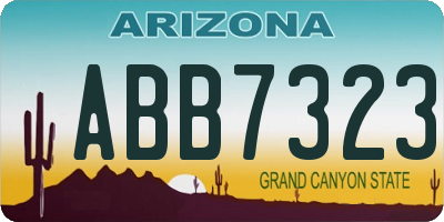 AZ license plate ABB7323