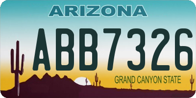 AZ license plate ABB7326